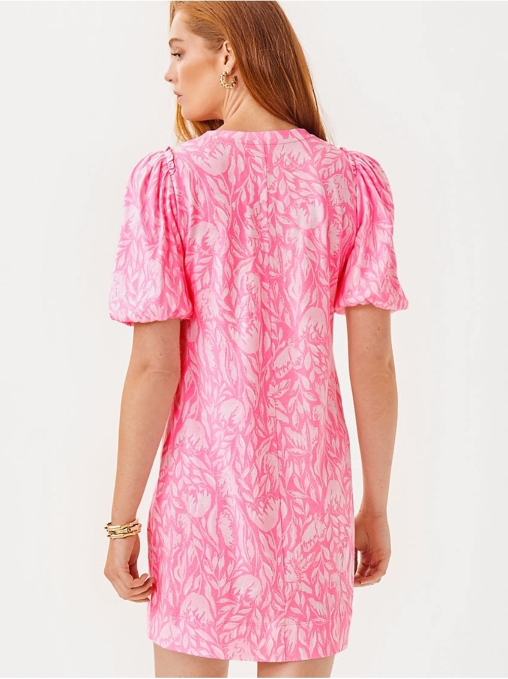 🛍️Lily Pulitzer MERCER DRESS, ROUSSEAU PINK TULIP TO TANGO Medium - Picture 3 of 12